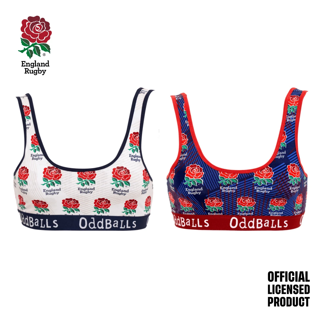 England Rugby - Home & Alternate - Ladies Bralette Bundle 3 England Rugby - Home & Alternate - Ladies Bralette Bundle