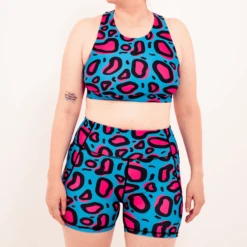Lazy Leopard - Gym Shorts + Sports Bra Bundle