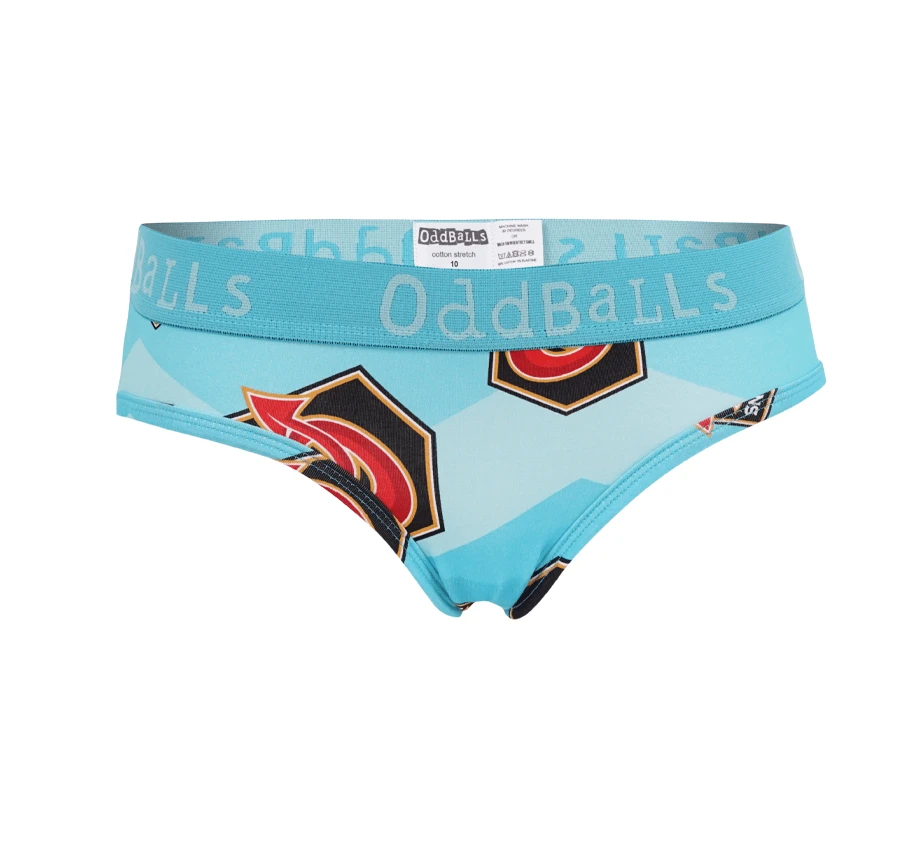 Dragons - Teal - Ladies Briefs 3 Dragons - Teal - Ladies Briefs