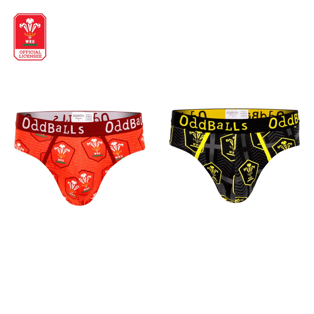 Welsh Rugby Union - Home & Alternate - Mens Briefs Bundle 3 Welsh Rugby Union - Home & Alternate - Mens Briefs Bundle